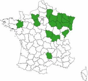 Carte des références de FORESTYS en mars 2021